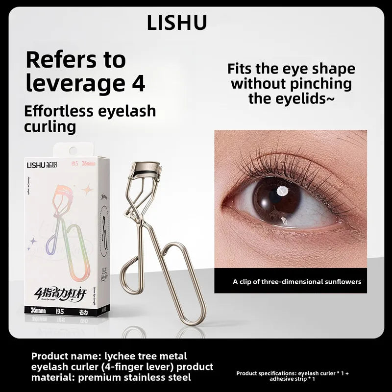LISHU Wide Angle Eyelash Curler Non-Pinch Eye Lash Curler Long Lasting Styling Curl Makeup Tool Beginner-Friendly & Battery-Free