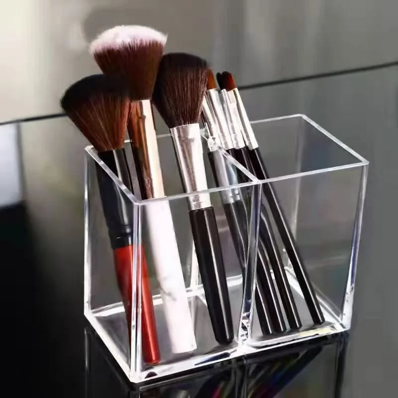 Transparent lipstick Cosmetic Makeup Acrylic Makeup Brush Tool Storage Box Case Make-up Brush Holder Table Organizer Makeup Tool