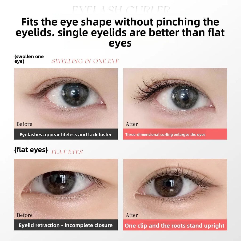 LISHU Wide Angle Eyelash Curler Non-Pinch Eye Lash Curler Long Lasting Styling Curl Makeup Tool Beginner-Friendly & Battery-Free