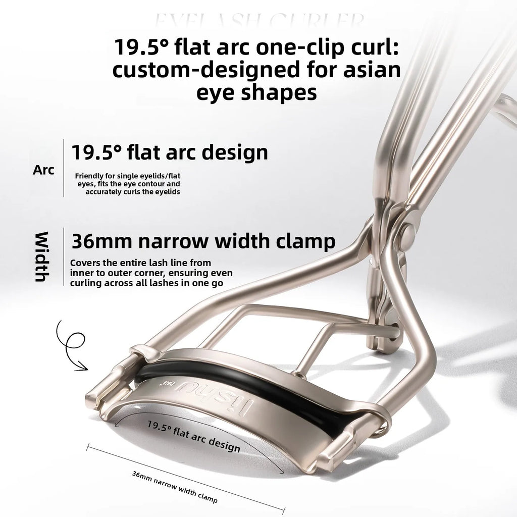 LISHU Wide Angle Eyelash Curler Non-Pinch Eye Lash Curler Long Lasting Styling Curl Makeup Tool Beginner-Friendly & Battery-Free